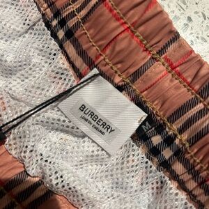 Burberry Pink and Black Plaid Fabric
